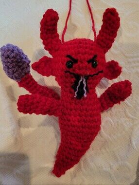 Halloween Red Devil Ghost Dangler Purple Grunge Goth  Decoration Ornament BUNDLE